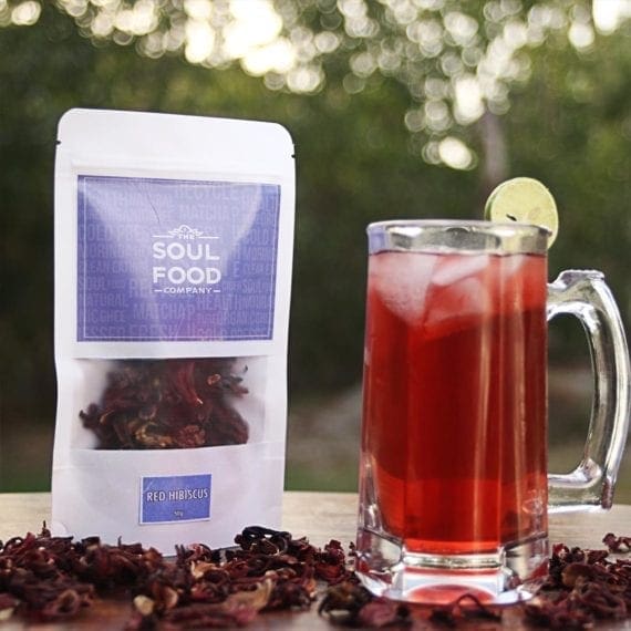 Red Hibiscus Tea Beverage
